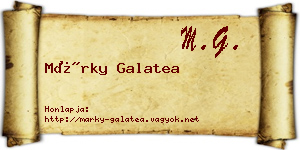 Márky Galatea névjegykártya
